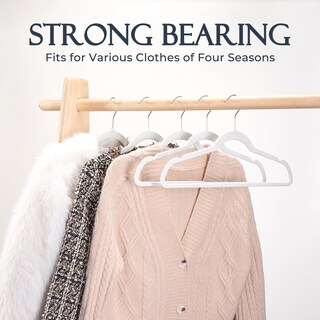 Foto 6 | Foto 6 | Perchas De Terciopelo House Day 20 Unidades Color Blanco Para Abrigo Y Traje - Venta Internacional.