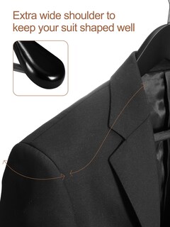 Foto 3 | Foto 3 | Perchas De Madera House Day Con Hombros Anchos Paquete De 12 Unidades Para Hombre - Venta Internacional.