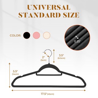 Foto 5 | Foto 5 | Velvet Hangers House Day Paquete De 20 Unidades Con Barra De Anudar Color Negro 72 G/unidad - Venta Internacional.