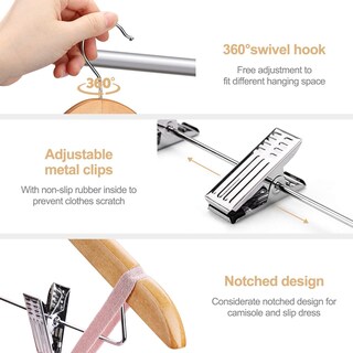 Foto 2 | Foto 2 | Perchas De Madera Para Trajes House Day De Alta Calidad  Paquete De 12 Con Clips - Venta Internacional.