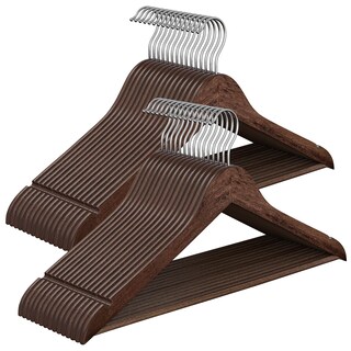 Foto 1 | Foto 1 | Perchas De Madera Songmics Para Abrigos Y Pantalones  Barra  30 Unidades  Color Marrón Nogal - Venta Internacional.