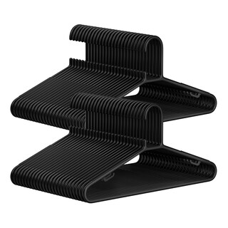 Foto 1 | Foto 1 | Paquete De 50 Perchas De Plástico Songmics Que Ahorran Espacio Negras Ucrp009b50 - Venta Internacional.