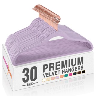 Foto 1 | Foto 1 | Velvet Hangers House Day Paquete De 30 Unidades Fieltro Antideslizante Color Morado - Venta Internacional.