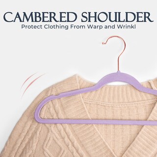 Foto 5 | Foto 5 | Velvet Hangers House Day Paquete De 30 Unidades Fieltro Antideslizante Color Morado - Venta Internacional.