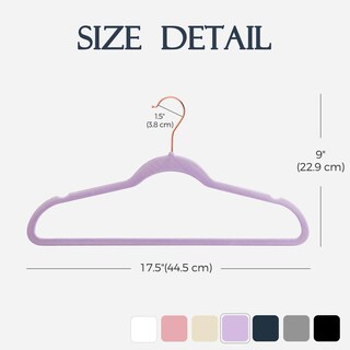 Foto 7 | Foto 7 | Velvet Hangers House Day Paquete De 30 Unidades Fieltro Antideslizante Color Morado - Venta Internacional.