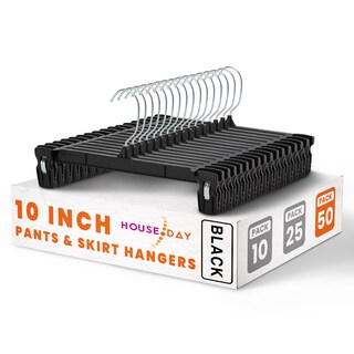 Foto 1 | Foto 1 | Perchas Para Pantalones Y Faldas House Day  Color Negro  Paquete De 50 - Venta Internacional.