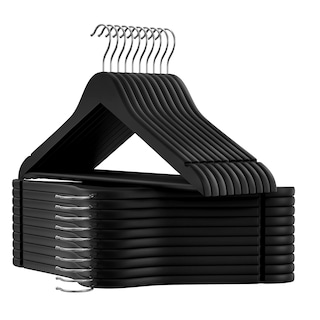 Foto 1 | Foto 1 | Juego De 20 Perchas De Madera Songmics Con Revestimiento De Goma Color Negro - Venta Internacional.