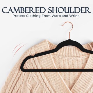 Foto 5 | Foto 5 | Velvet Hangers House Day 20 Unidades Ropa De Fieltro Antideslizante Color Negro - Venta Internacional.