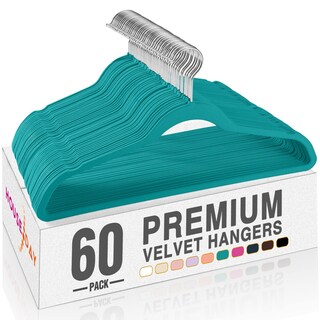 Foto 1 | Foto 1 | Velvet Hangers House Day 60 Unidades Color Verde Menta Ropa Antideslizante - Venta Internacional.
