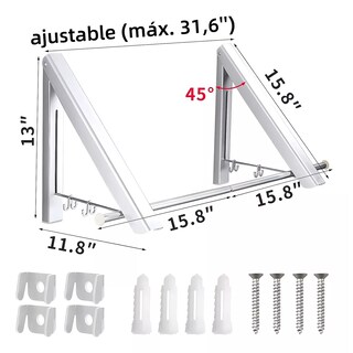 Foto 2 | Foto 2 | Ganchos Para Ropa Plegable En Pared Eo Safe Imports Esi-15006 Blanco