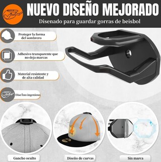 Foto 3 | Foto 3 | Organizador Xtellar De Gorras Y Sombreros Versátil Y Elegante Kit De 20 Ganchos Percheros