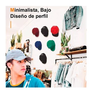 Foto 5 | Foto 5 | Gancho Organizador de Gorras para Pared Percheros Belug 10 Pzs color Negro