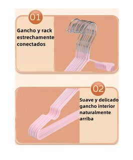Foto 3 | Foto 3 | Ganchos Para Ropa 25 Pzs + 50 Pinzas + 20 M Tendedero, Rosa Nórdico