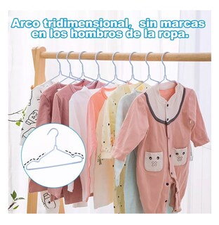 Foto 5 | Foto 5 | Ganchos Ropa Perchas De Acero Inoxidable Infantil Niño 20 Pzs, Azul