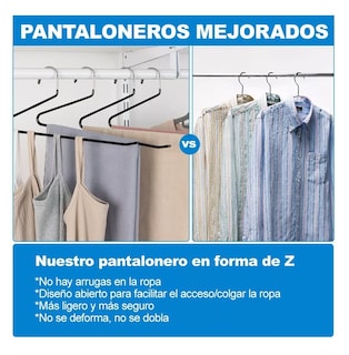 Foto 4 | Foto 4 | Ganchos Antideslizante en Z  10 Piezas Negras