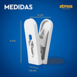 Foto 5 | Foto 5 | Pinzas para Colgar Ropa Atmos Homeware Blancas 72 Piezas