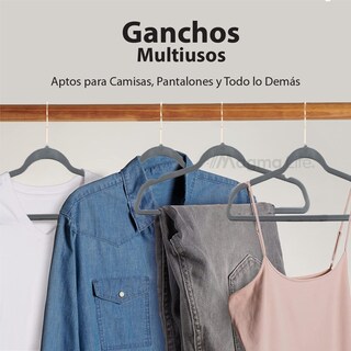 Foto 5 | Foto 5 | Ganchos de Terciopelo Magma Life Grises Giratorios 50 Piezas