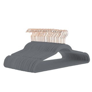 Foto 7 | Foto 7 | Ganchos de Terciopelo Magma Life Grises Giratorios 50 Piezas