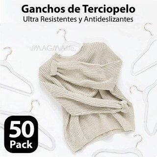 Foto 4 | Foto 4 | Set de 50 Ganchos de Ropa de Terciopelo Rosa con Gancho Dorado Giratorio de 360 Grados