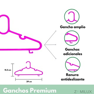 Foto 4 | Foto 4 | 50 Ganchos Para Ropa Infantil De Plástico Premium Zomilux, Perchas De Niña Antideslizantes, Resistentes Y Durables, Rosa