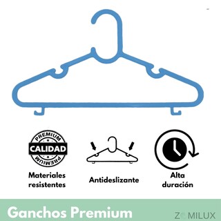 Foto 6 | Foto 6 | 50 Ganchos Para Ropa Infantil De Plástico Premium Zomilux, Perchas De Niño Antideslizantes, Resistentes Y Durables, Azul
