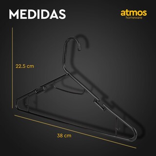 Foto 7 | Foto 7 | Ganchos de Ropa Atmos Homeware Negros 40 Piezas