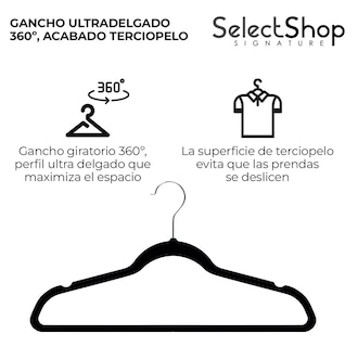 Foto 2 | Foto 2 | Ganchos de Ropa Selectshop Negros 50 Piezas