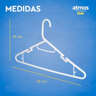 Foto 4 | Foto 4 | Ganchos Para Ropa De Niños | Ganchos Para Colgar Ropa De Niño, Niña Y Bebé | Gruesos Y Duraderos | Paquete De 40 Color Blanco