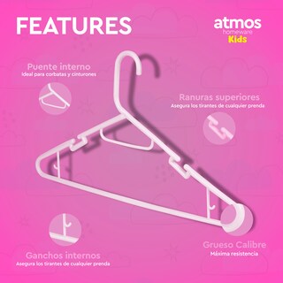 Foto 2 | Foto 2 | Ganchos Para Ropa De Niños | Ganchos Para Colgar Ropa De Niño, Niña Y Bebé | Gruesos Y Duraderos | Paquete De 40 Color Rosa