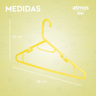 Foto 4 | Foto 4 | Ganchos Para Ropa De Niños | Ganchos Para Colgar Ropa De Niño, Niña Y Bebé | Gruesos Y Duraderos | Paquete De 40 Color Amarillo