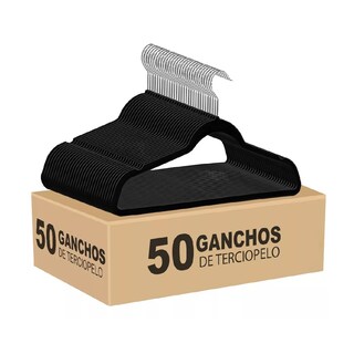 Foto 1 | Foto 1 | Set 50 Ganchos Terciopelo Para Ropa Antideslizantes Premium