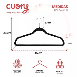 Foto 2 | Foto 2 | Set 50 Ganchos Terciopelo Para Ropa Antideslizantes Premium