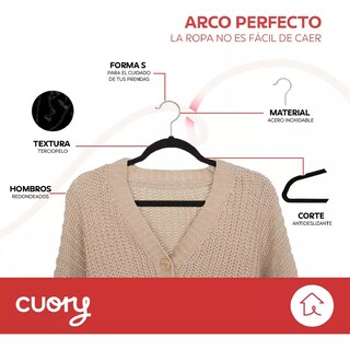 Foto 3 | Foto 3 | Set 50 Ganchos Terciopelo Para Ropa Antideslizantes Premium