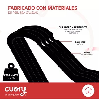 Foto 4 | Foto 4 | Set 50 Ganchos Terciopelo Para Ropa Antideslizantes Premium