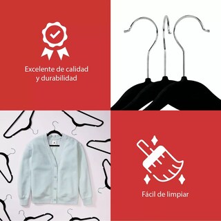 Foto 5 | Foto 5 | Set 50 Ganchos Terciopelo Para Ropa Antideslizantes Premium