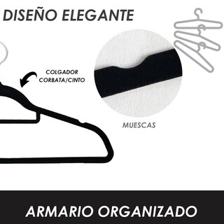 Foto 3 | Foto 3 | Pack 20 Ganchos Jauz Improvement De Terciopelo Color Negro (j0291)