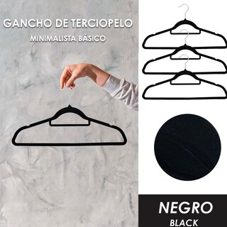 Foto 5 | Foto 5 | Pack 20 Ganchos Jauz Improvement De Terciopelo Color Negro (j0291)