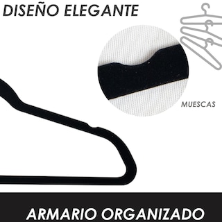 Foto 3 | Foto 3 | Pack 20 Ganchos De Terciopelo Jauz Improvement Color Negro Minimalistas Estilo Y Organización Perfecta (j2090)