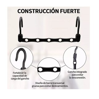 Foto 4 | Foto 4 | Paquete De Ganchos 10 Piezas Eo Safe Imports Esi-17272 Negro