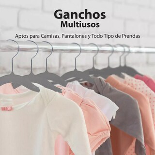 Foto 2 | Foto 2 | 50 Ganchos de Terciopelo para Ropa de Bebe Antideslizante Eo Safe Imports Gris