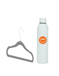 Foto 1 | Foto 1 | Ganchos De Terciopelo Color Gris 50pzas + Termo De Agua De Regalo Güish