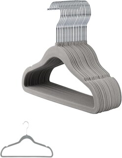 Foto 4 | Foto 4 | Ganchos De Terciopelo Color Gris 50pzas + Termo De Agua De Regalo Güish