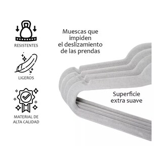 Foto 3 | Foto 3 | Set 50 Ganchos Perchas Ropa Infantil Niños Alta Calidad, Belug Gris