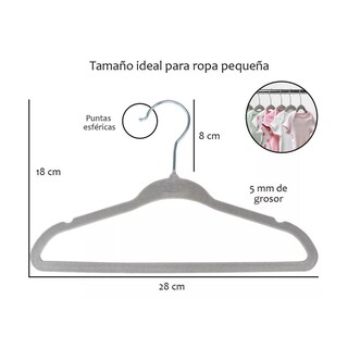 Foto 4 | Foto 4 | Set 50 Ganchos Perchas Ropa Infantil Niños Alta Calidad, Belug Gris