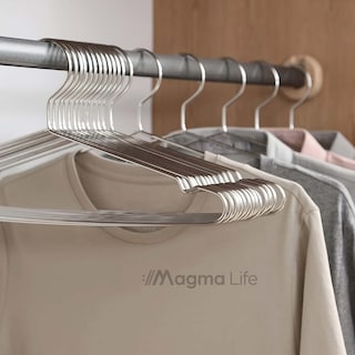 Foto 2 | Foto 2 | Magma Life Ganchos De Acero Inoxidable Para Ropa, 50 Piezas, 42 X 19.5 Cm, Metálicos Resistentes Y Livianos, Ahorro De Espacio