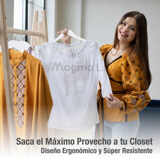 Foto 8 | Foto 8 | Magma Life 80 Ganchos Para Ropa De Madera: Ganchos De Madera Premium Sin Veta, Gira 360 Grados (blanco)