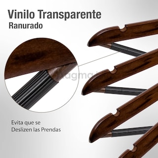 Foto 4 | Foto 4 | Magma Life 80 Ganchos Para Ropa De Madera: Ganchos De Madera Premium Sin Veta, Gira 360 Grados (café)