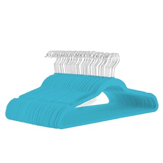 Foto 7 | Foto 7 | Magmalife 50 Ganchos Para Ropa De Terciopelo, Gancho Plateado Giratorio De 360 Grados, Para Todo Tipo De Ropa (turquesa)