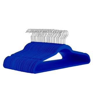 Foto 7 | Foto 7 | Magmalife 50 Ganchos Para Ropa De Terciopelo, Gancho Plateado Giratorio De 360 Grados, Adecuado Para Todo Tipo De Ropa (azul)