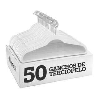 Foto 8 | Foto 8 | Magmalife 50 Ganchos Para Ropa De Terciopelo, Gancho Plateado Giratorio De 360 Grados, Adecuado Para Todo Tipo De Ropa (blanco)